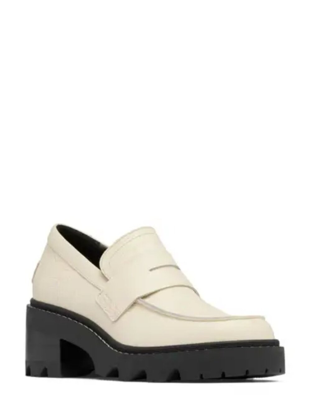 Sorel Joan Now City Loafer Chalk Leather Lug Sole Womens 11 NEW IN BOX - Picture 2 of 2